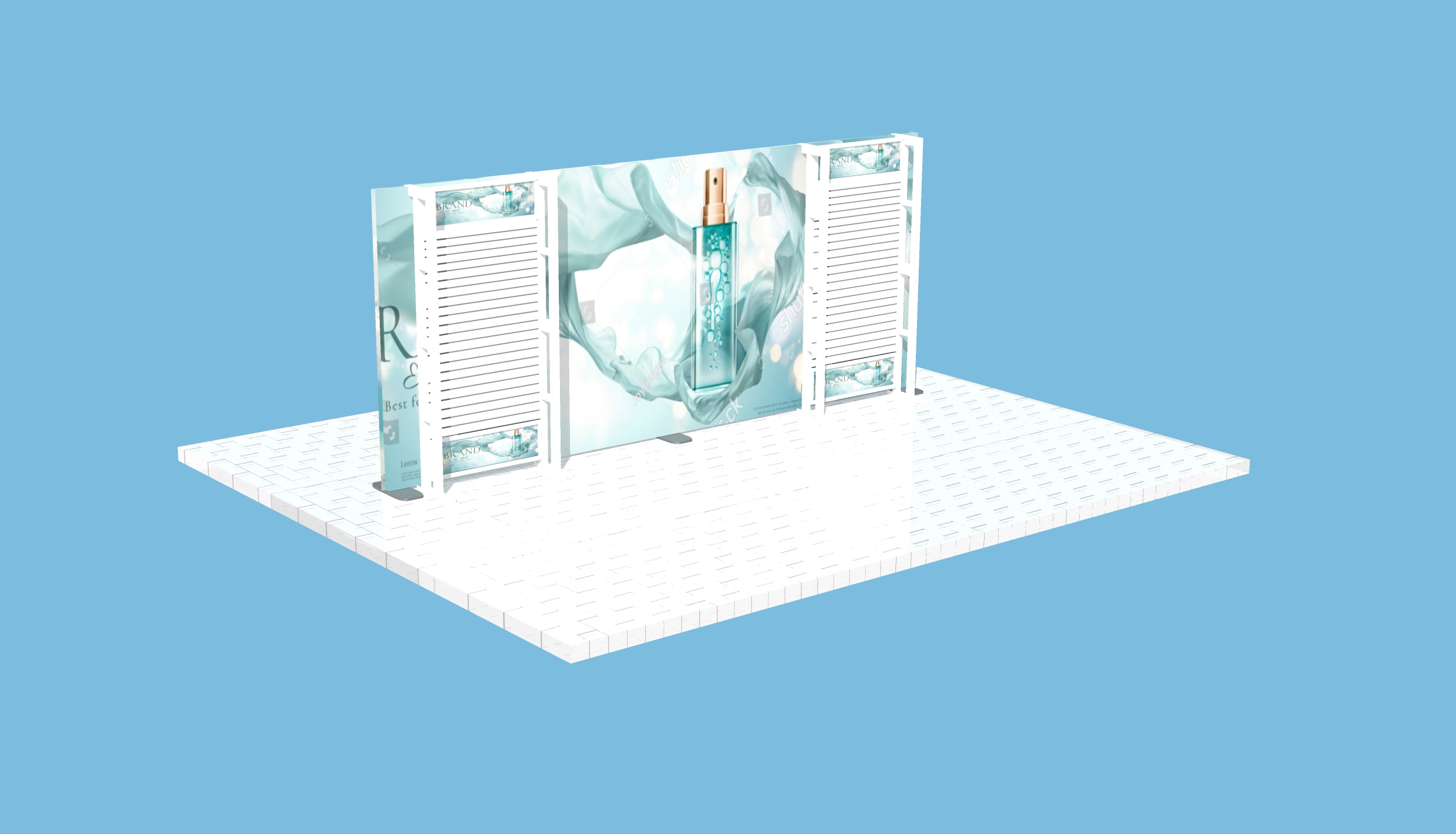 slat wall 20 ft trade show display